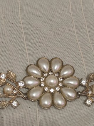 Gargantilla vintage perlas en forma de flor