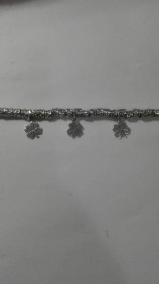 Bracciale donna argento con ciondoli quadrifoglio