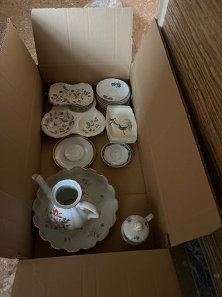 Lote 20 piezas porcelana decorada