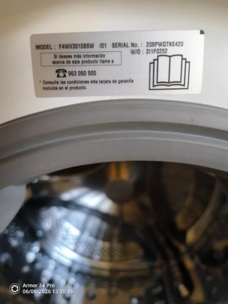 Lavadora LG 10,5kg Modelo F4WV301086W