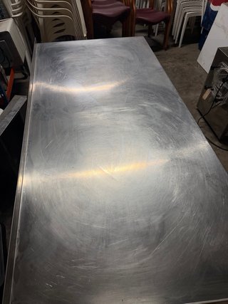 Mesa de acero BAJA industrial 190x90x65cm