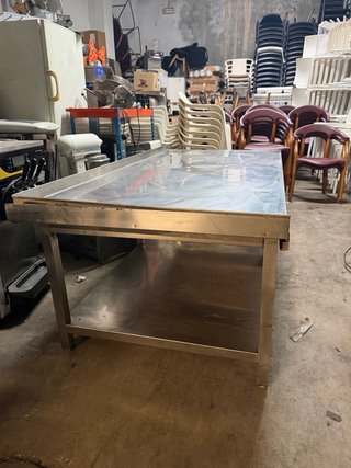 Mesa de acero BAJA industrial 190x90x65cm