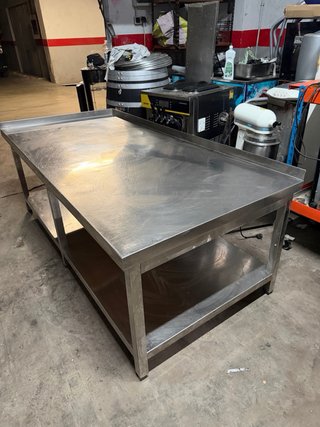 Mesa de acero BAJA industrial 190x90x65cm