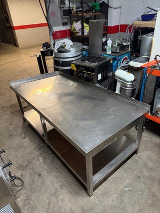Mesa de acero BAJA industrial 190x90x65cm