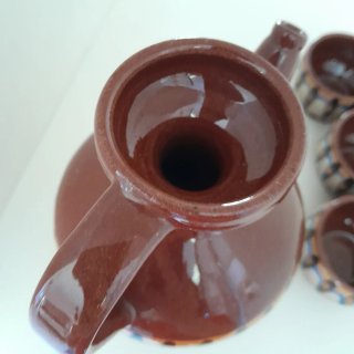 Set Ceramica Troyan Brocca e 4 Bicchieri