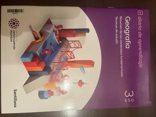 Libro de Geografía de 3 ESO con tres cuadernillos
