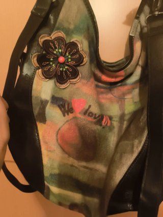 Bolso Desigual Negro Multicolor