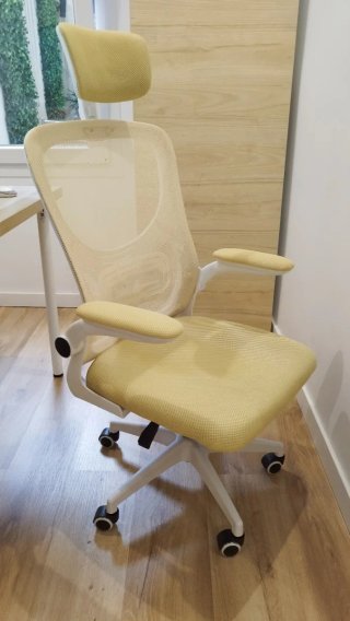 Silla de oficina ergonómica beige