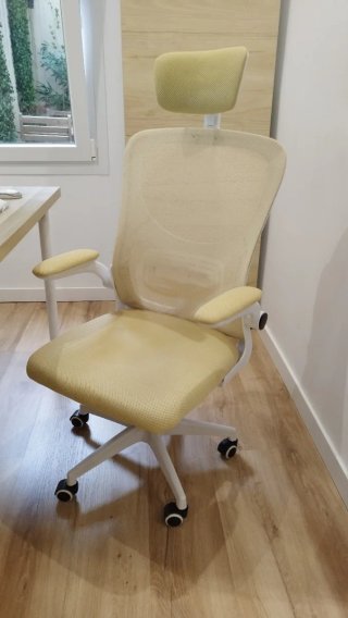 Silla de oficina ergonómica beige