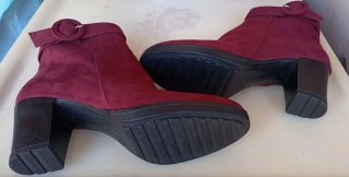 Stivaletti Adele camoscio bordeaux donna