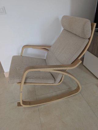 Mecedora IKEA POÄNG + reposapiés a juego POÄNG