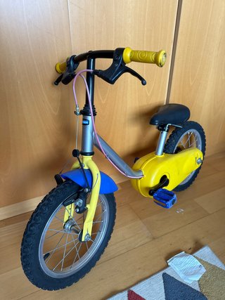 Bici infantil 16 amarilla y azul