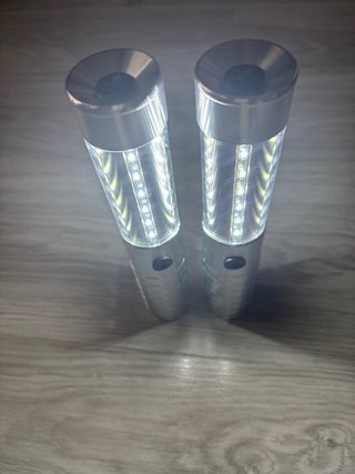 2 Luces LED Estroboscópicas Plata