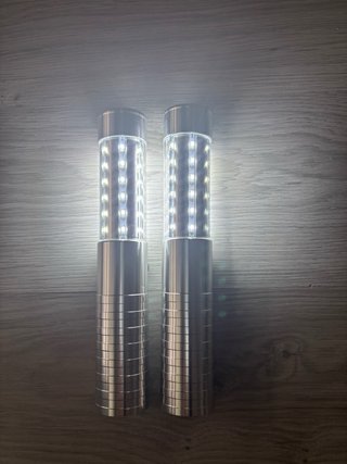 2 Luces LED Estroboscópicas Plata