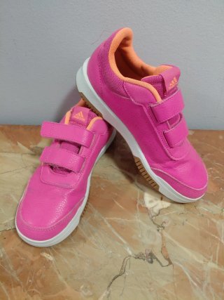 Zapatillas Adidas niña velcro rosa naranja