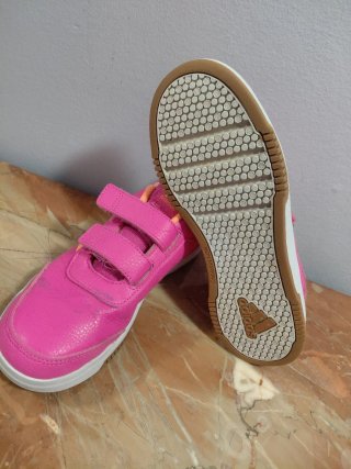 Zapatillas Adidas niña velcro rosa naranja