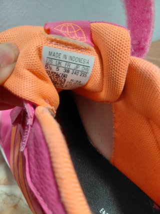 Zapatillas Adidas niña velcro rosa naranja