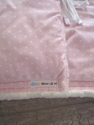 Saco capazo pelito rosa lunares
