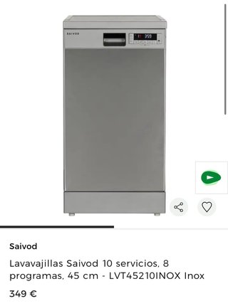 Lavavajillas Saivod 10 servicios 45cm