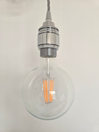 Lámpara colgante industrial con 3 bombillas Edison