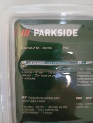 Parkside 2 Set de puntas construcción seca