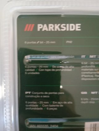 Parkside 2 Set de puntas construcción seca