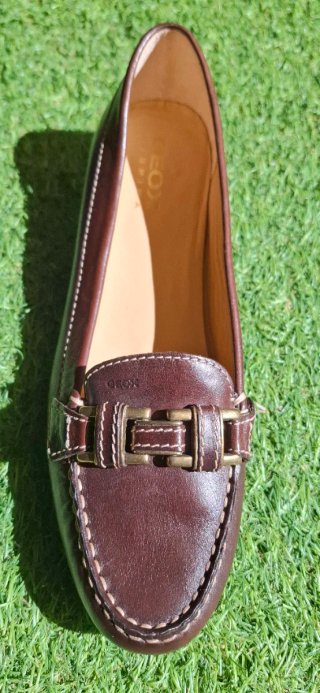 Zapatos de piel Geox Marrón Talla 39