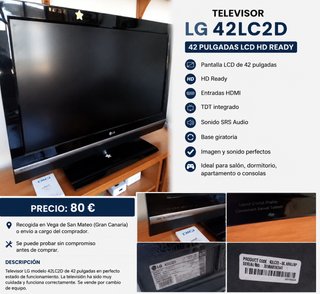 Televisor LG 42LC2D LCD HD Ready