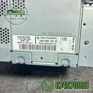1K0035191D Radio CD sistema audio VW touran 1t2