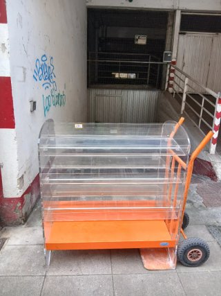 Estantería Metacrilato Transparente y Naranja
