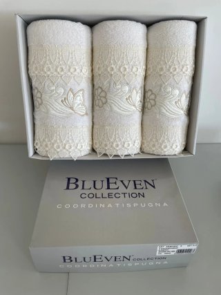 Set 6 Asciugamani Ospiti Ricamati Beige