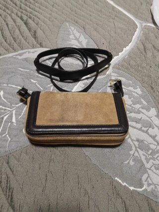 Bolso de piel y ante