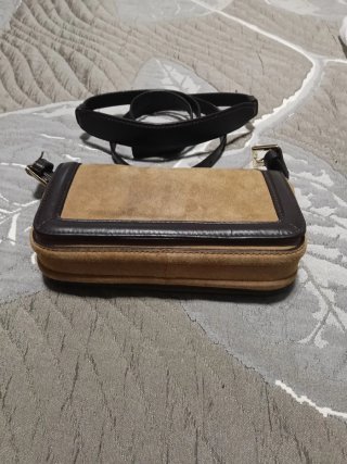 Bolso de piel y ante