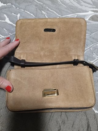 Bolso de piel y ante