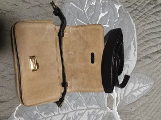 Bolso de piel y ante
