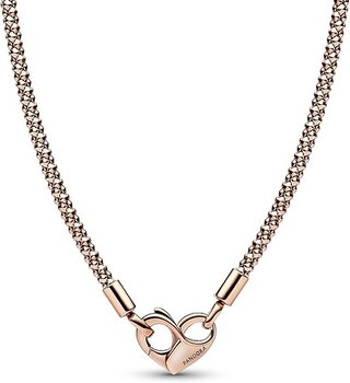 Collar Pandora Moments Corazón Oro Rosa