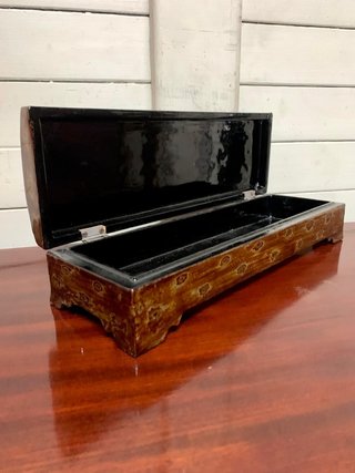Caja lacada vintage madera