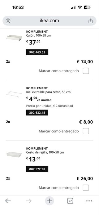 Armario IKEA PAX 100x60x236cm puertas GRIMO