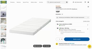 Cama infantil extensible Ikea BUSUNGE + Colchon