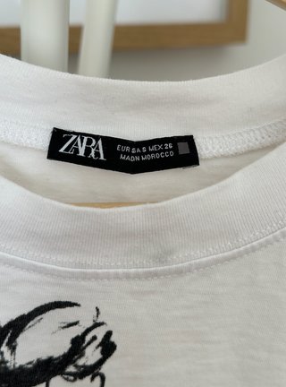Camiseta Zara Mujer Talla S Estampado Rayas