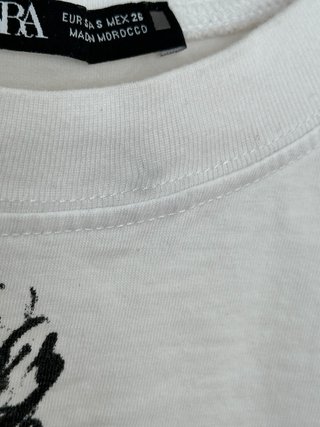 Camiseta Zara Mujer Talla S Estampado Rayas