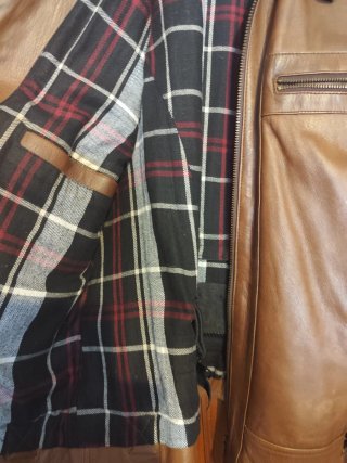 Chaqueta de cuero marron moto talla L