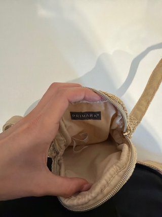 Bolso pequeño tejido beige