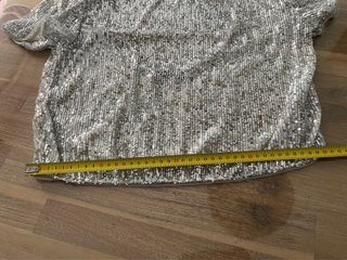 Blusa fiesta lentejuelas plateada