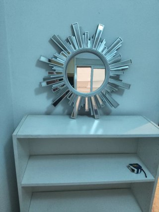 Espejo Sol Decorativo Plata