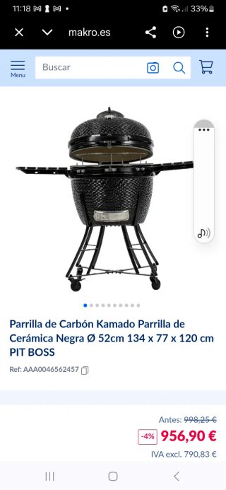 Barbacoa de carbón cerámica azul