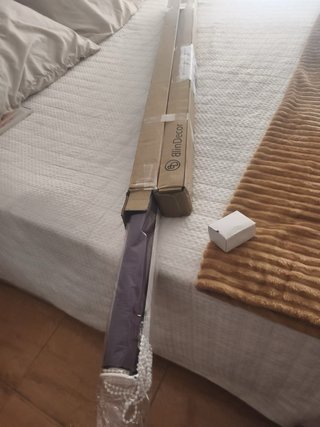 Estores nuevos morado y blanco