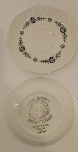 JUEGO DE CAFÉ DE PORCELANA PONTESA "ALFAR ETRUSCO"