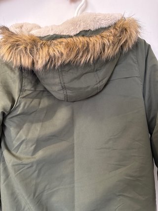 Chaqueta niño verde con capucha,10 años, 138cm