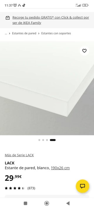 Estante de pared IKEA LACK blanco